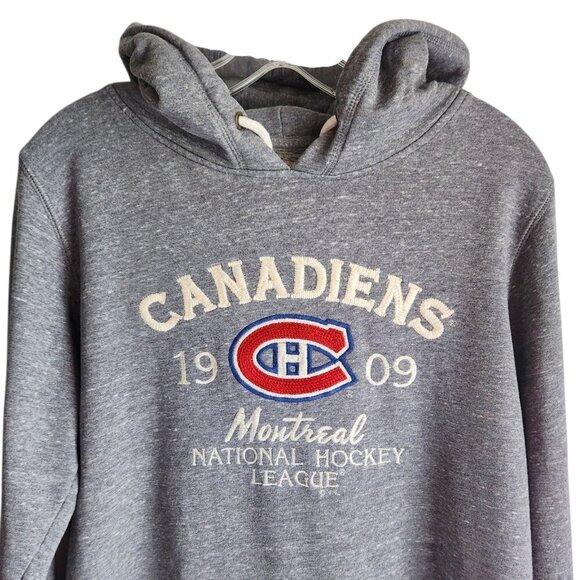 Montreal Canadiens women XL hoodie Retro Brand Official License Embroidery Grey - Picture 2 of 8